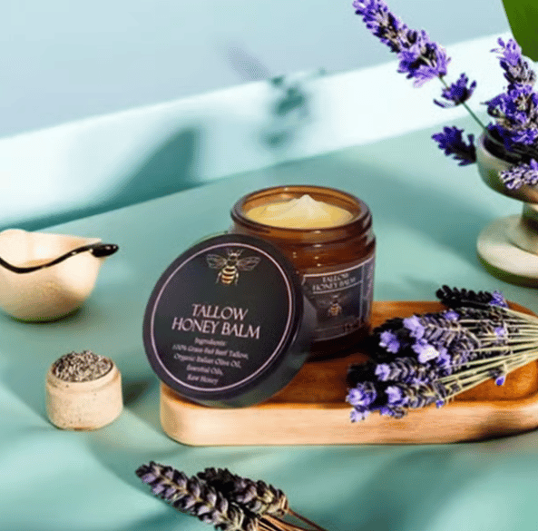 🏆Flash Sale⚡ 50K+ SOLD! Almost Gone-💥⏰Organic Grass-Fed Beef Tallow Balm with Raw Honey🔥