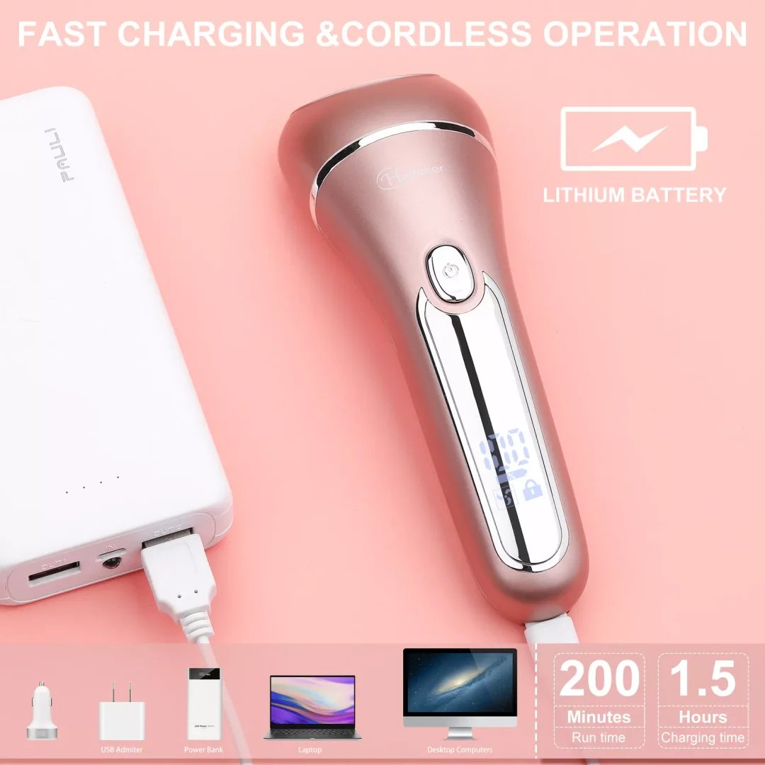 Electric Epilator Hair Removal for Women 3 in 1 Shaver for Legs Arms Underarms Bikini Public Rechargeable