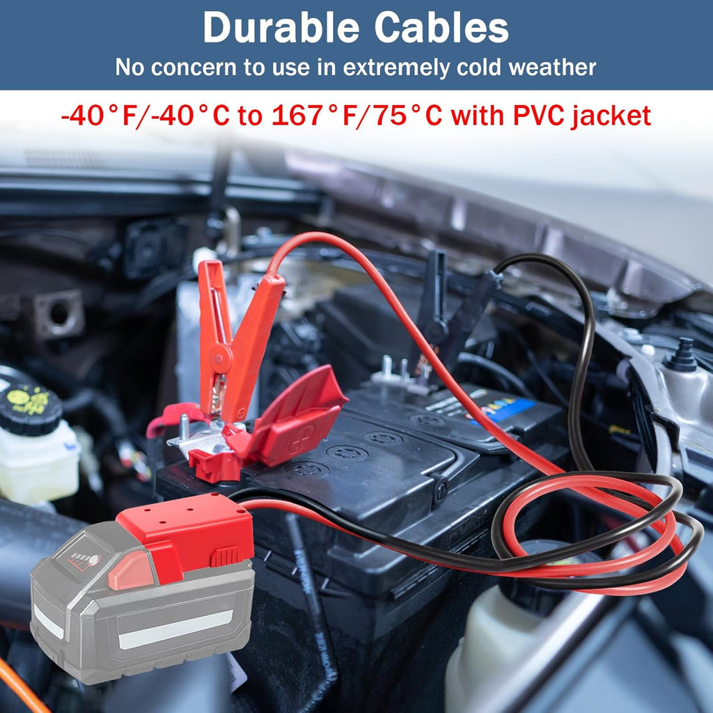 🚗Tool HOT Sale 🔥6FT 12AWG Car Battery Jumper Cable with Adapter
