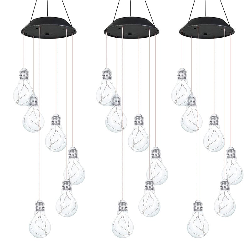 (🔥2025 BEST GIFT TO FAMILY🔥)Colorful LED Solar-Powered Light Bulb Wind Chimes