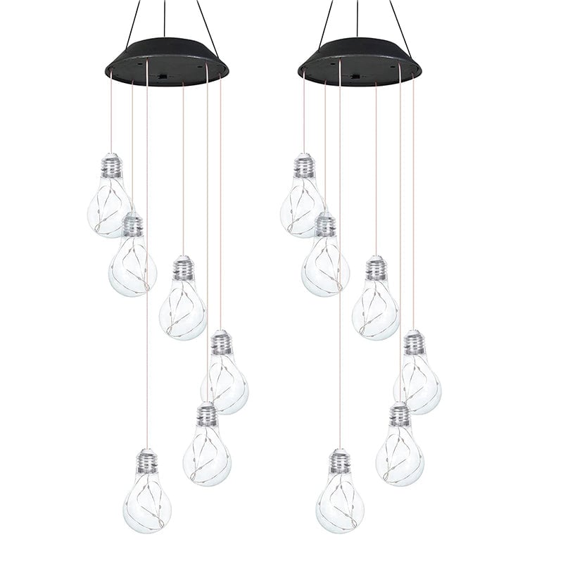 (🔥2025 BEST GIFT TO FAMILY🔥)Colorful LED Solar-Powered Light Bulb Wind Chimes